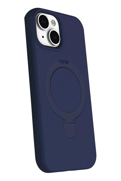 Mey İthalat®   iPhone 15 Regal Magsafe Standlı Kapak - Lacivert