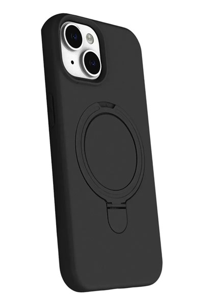 Mey İthalat®   iPhone 15 Regal Magsafe Standlı Kapak - Siyah