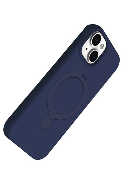 Mey İthalat®   iPhone 15 Regal Magsafe Standlı Kapak - Lacivert