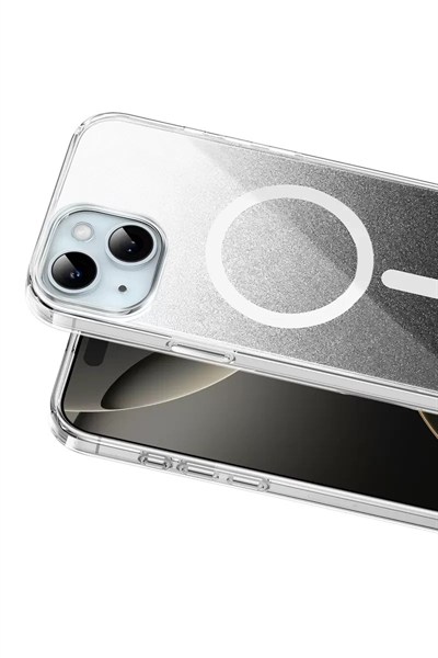 Mey İthalat®   iPhone 15 Sora Simli Magsafe Kapak - Siyah