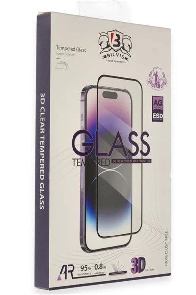 Mey İthalat®   iPhone 16 Bilvis 3D Mat Cam Ekran Koruyucu