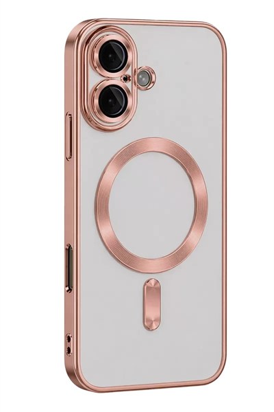 Mey İthalat®   iPhone 16 Kılıf Kross Magneticsafe Kapak - Rose