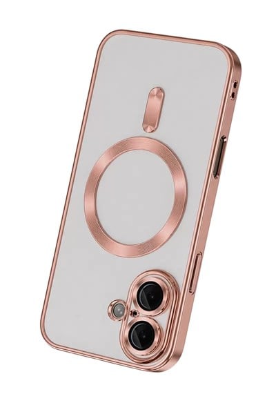 Mey İthalat®   iPhone 16 Kılıf Kross Magneticsafe Kapak - Rose