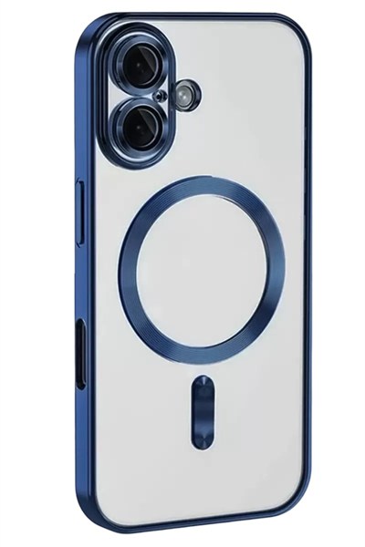 Mey İthalat®   iPhone 16 Kılıf Kross Magneticsafe Kapak - Lacivert