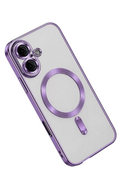 Mey İthalat®   iPhone 16 Kılıf Kross Magneticsafe Kapak - Mor