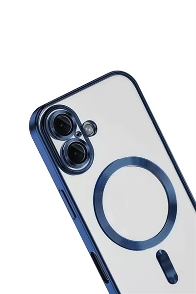 Mey İthalat®   iPhone 16 Kılıf Kross Magneticsafe Kapak - Lacivert