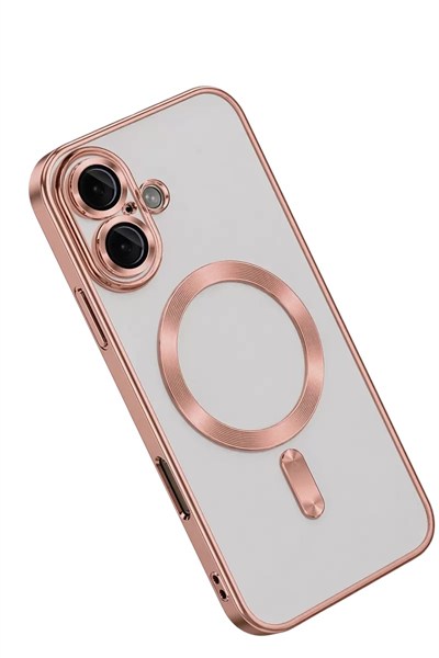 Mey İthalat®   iPhone 16 Kılıf Kross Magneticsafe Kapak - Rose