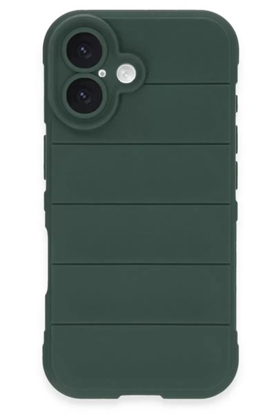 Mey İthalat®   iPhone 16 Kılıf Optimum Silikon - Koyu Yeşil