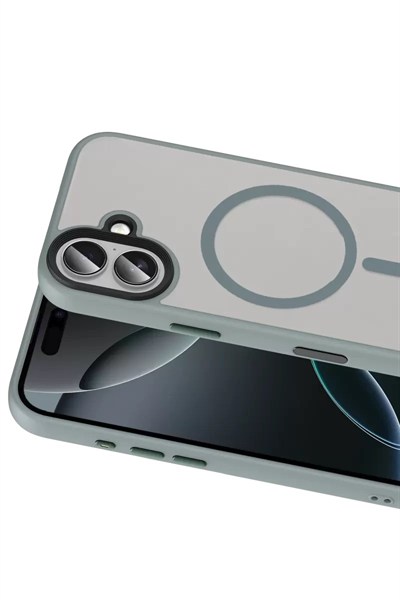 Mey İthalat®   iPhone 16 Megane Magsafe Kapak - Titan Gri
