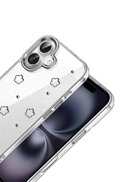 Mey İthalat®   iPhone 16 Plus Fiyonk Desenli Kapak - Desen 2
