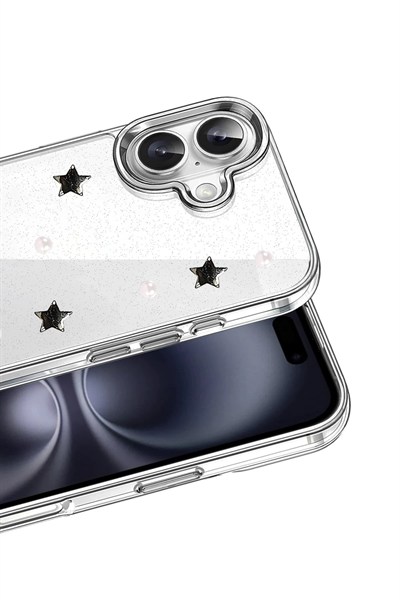 Mey İthalat®   iPhone 16 Plus Fiyonk Desenli Kapak - Desen 7