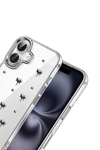 Mey İthalat®   iPhone 16 Plus Fiyonk Desenli Kapak - Desen 1