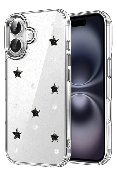 Mey İthalat®   iPhone 16 Plus Fiyonk Desenli Kapak - Desen 7