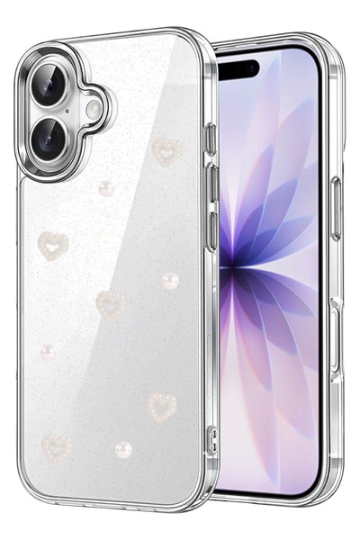 Mey İthalat®   iPhone 16 Plus Fiyonk Desenli Kapak - Desen 10