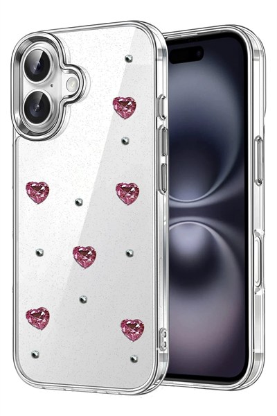Mey İthalat®   iPhone 16 Plus Fiyonk Desenli Kapak - Desen 3