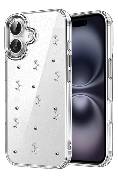 Mey İthalat®   iPhone 16 Plus Fiyonk Desenli Kapak - Desen 4