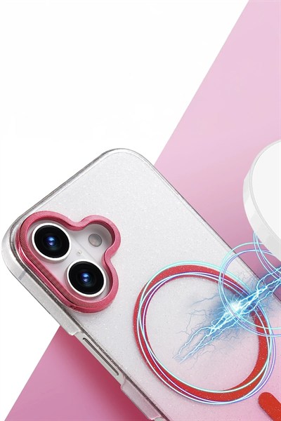 Mey İthalat®   iPhone 16 Plus Glossy Magsafe Kapak - Mor