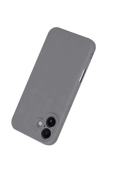 Mey İthalat®   iPhone 16 Plus Kılıf First Silikon - Gri