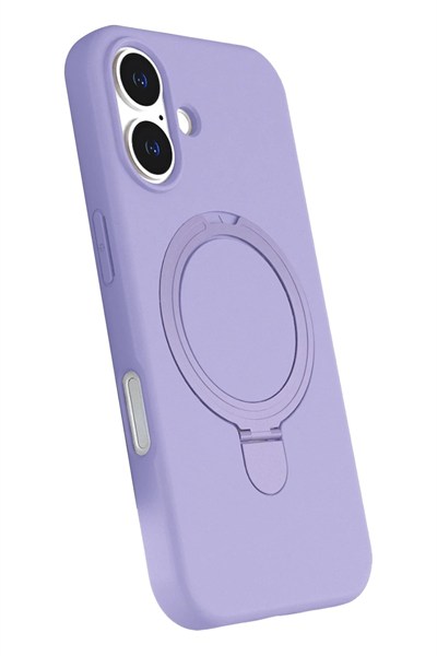 Mey İthalat®   iPhone 16 Plus Regal Magsafe Standlı Kapak - Lila