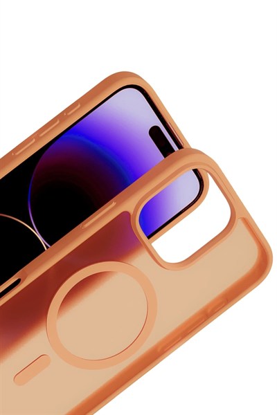 Mey İthalat®   iPhone 16 Pro Jota Magsafe Kapak - Turuncu