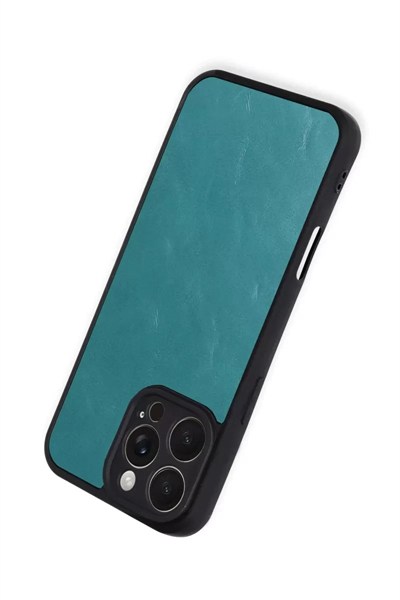 Mey İthalat®   iPhone 16 Pro Max Kılıf Aras Deri Kapak - Açık Yeşil