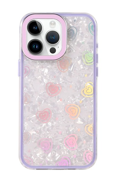 Mey İthalat®   iPhone 16 Pro Max Lumi Desenli Kapak - Mor