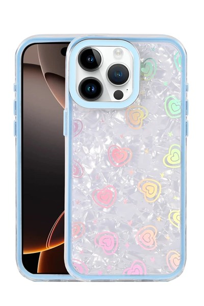 Mey İthalat®   iPhone 16 Pro Max Lumi Desenli Kapak - Mavi