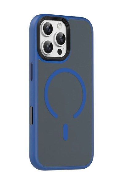 Mey İthalat®   iPhone 16 Pro Max Megane Magsafe Kapak - Lacivert