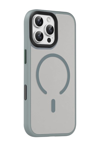 Mey İthalat®   iPhone 16 Pro Max Megane Magsafe Kapak - Titan Gri