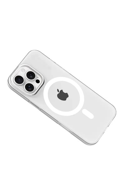 Mey İthalat®   iPhone 16 Pro Max PC Blank Magsafe Kapak - Şeffaf