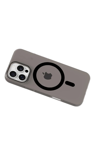 Mey İthalat®   iPhone 16 Pro Max PC Blank Magsafe Kapak - Siyah