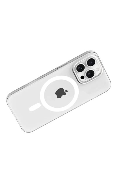 Mey İthalat®   iPhone 16 Pro Max PC Blank Magsafe Kapak - Şeffaf