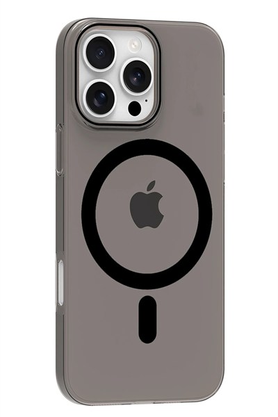 Mey İthalat®   iPhone 16 Pro Max PC Blank Magsafe Kapak - Siyah