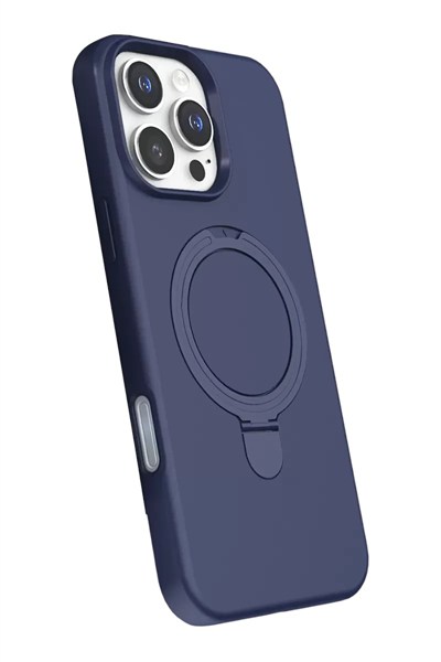 Mey İthalat®   iPhone 16 Pro Max Regal Magsafe Standlı Kapak - Lacivert