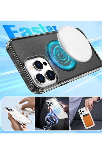 Mey İthalat®   iPhone 16 Pro Max Star Magsafe Kapak - Turuncu