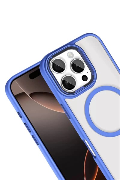 Mey İthalat®   iPhone 16 Pro Max Terea Magsafe Kapak - Mavi