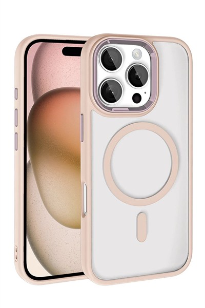 Mey İthalat®   iPhone 16 Pro Max Terea Magsafe Kapak - Pembe