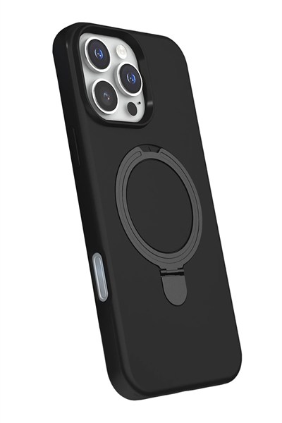 Mey İthalat®   iPhone 16 Pro Regal Magsafe Standlı Kapak - Siyah