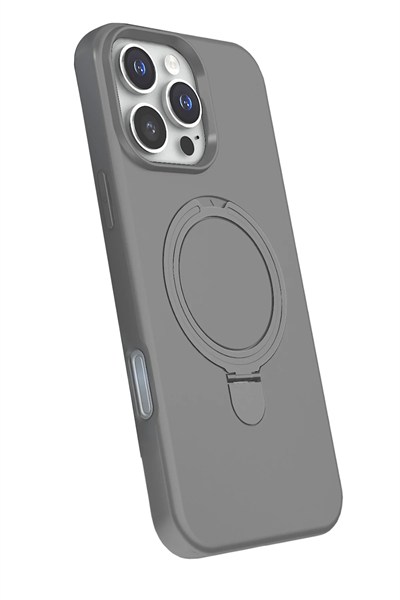 Mey İthalat®   iPhone 16 Pro Regal Magsafe Standlı Kapak - Titan Gri
