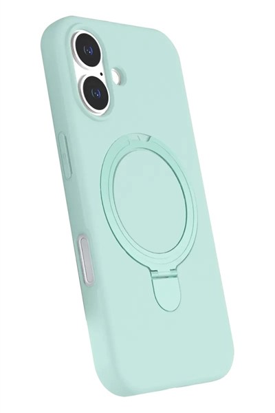 Mey İthalat®   iPhone 16 Regal Magsafe Standlı Kapak - Su Yeşili