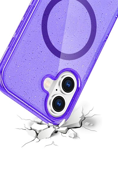 Mey İthalat®   iPhone 16 Star Magsafe Kapak - Mor