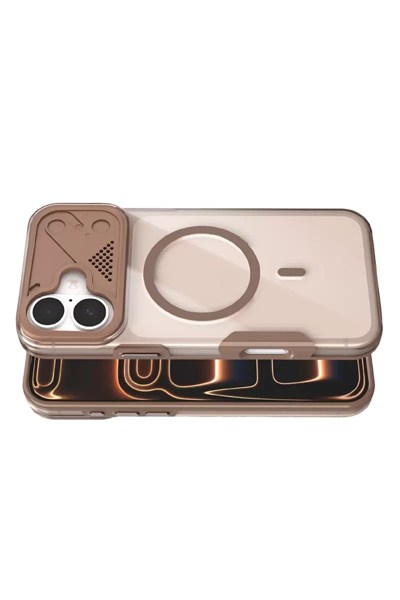 Mey İthalat®   iPhone 16 Zinko Magsafe Kapak - Çöl Titanyum
