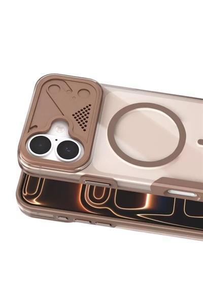 Mey İthalat®   iPhone 16 Zinko Magsafe Kapak - Çöl Titanyum