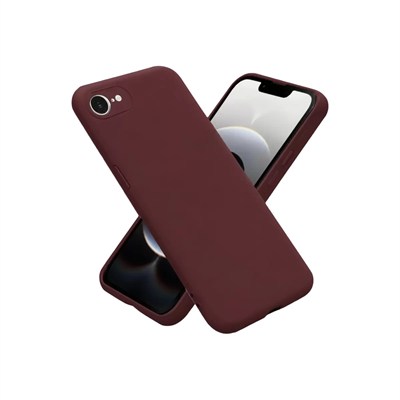 Mey İthalat®   iPhone 16E Kılıf First Silikon - Bordo