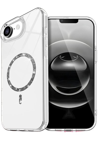 Mey İthalat®   iPhone 16E Live Diamond Magsafe Kapak - Şeffaf