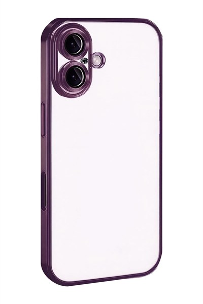 Mey İthalat®   iPhone 17  Lensli Silikon - Açık Mor