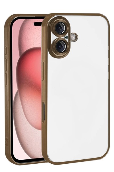 Mey İthalat®   iPhone 17  Lensli Silikon - Çöl Titanyum