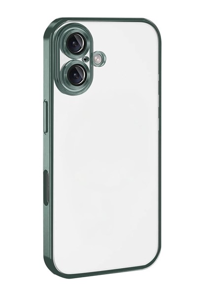 Mey İthalat®   iPhone 17  Lensli Silikon - Yeşil