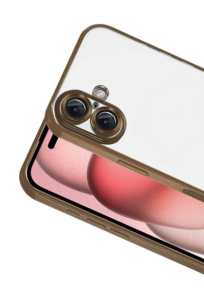 Mey İthalat®   iPhone 17  Lensli Silikon - Çöl Titanyum