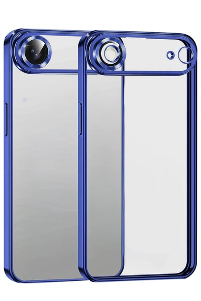 Mey İthalat®   iPhone 17 Air  Lensli Silikon - Lacivert